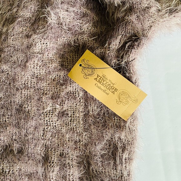 NWT Nine West Fuzzy Soft Brushed Knit Purple Pullover Fluffy Sweater Sz M - Picture 12 of 12